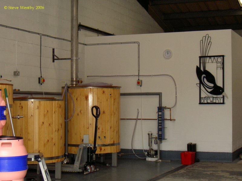 A picture of the brewing plant of Magpie Brewery