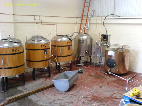 A picture of the brewing plant of Rosebridge Brewery