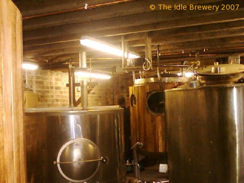 A picture of the brewing plant of The Idle Brewery