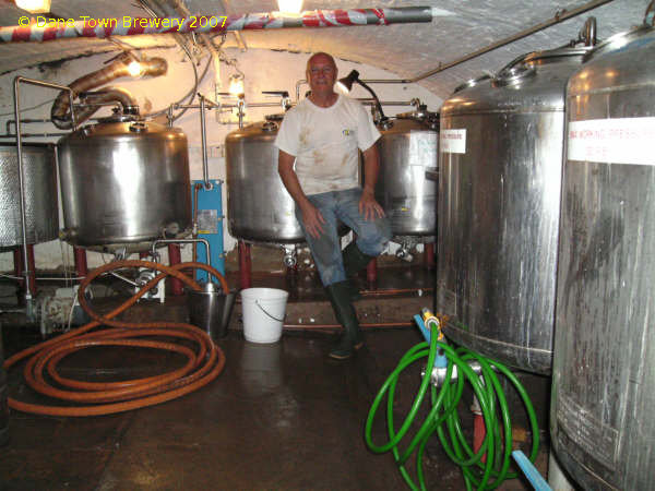 A picture of the brewing plant of Dane Town Brewery
