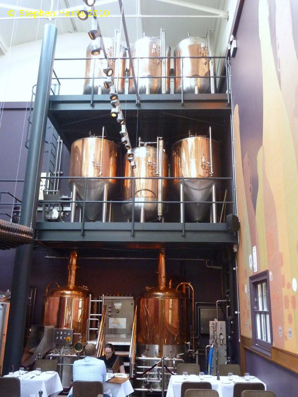 A picture of the brewing plant of The Old Brewery