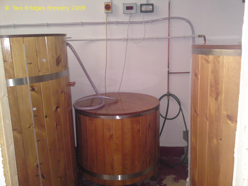 A picture of the brewing plant of Two Bridges Brewery