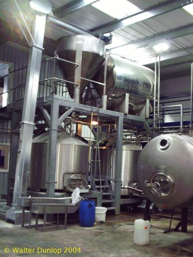 A picture of the brewing plant of Harviestoun Brewery Ltd