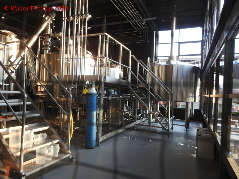 A picture of the brewing plant of By The River Brew Co