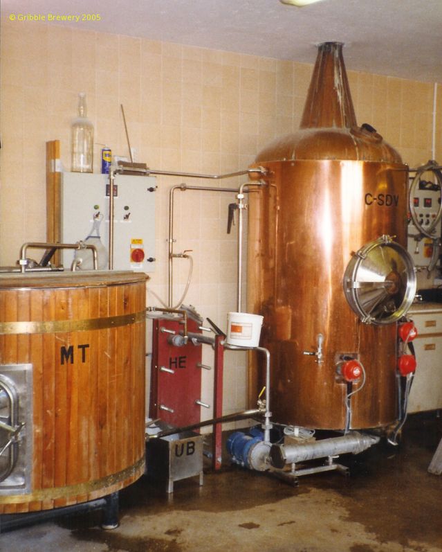 A picture of the brewing plant of The Gribble Brewery