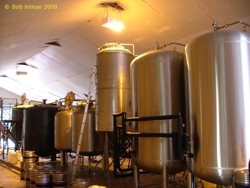 A picture of the brewing plant of Whitstable Brewery