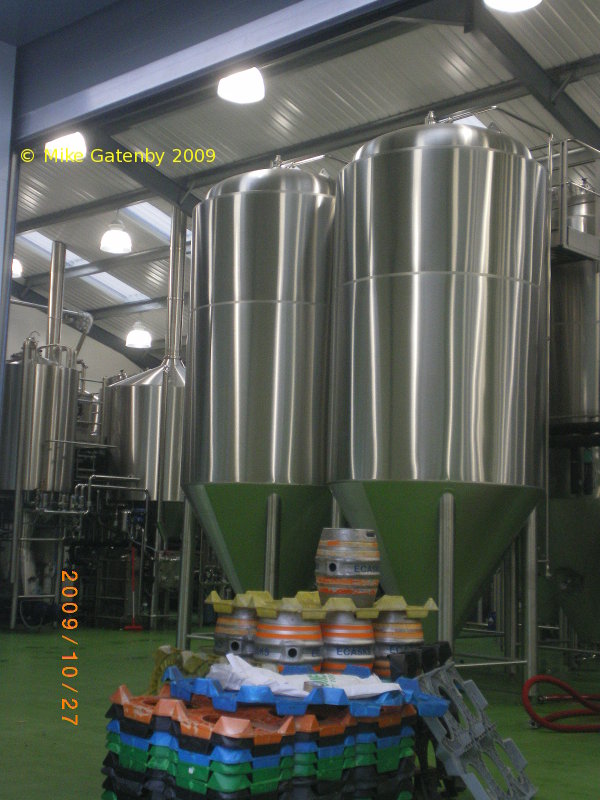 A picture of the brewing plant of Thornbridge Brewery